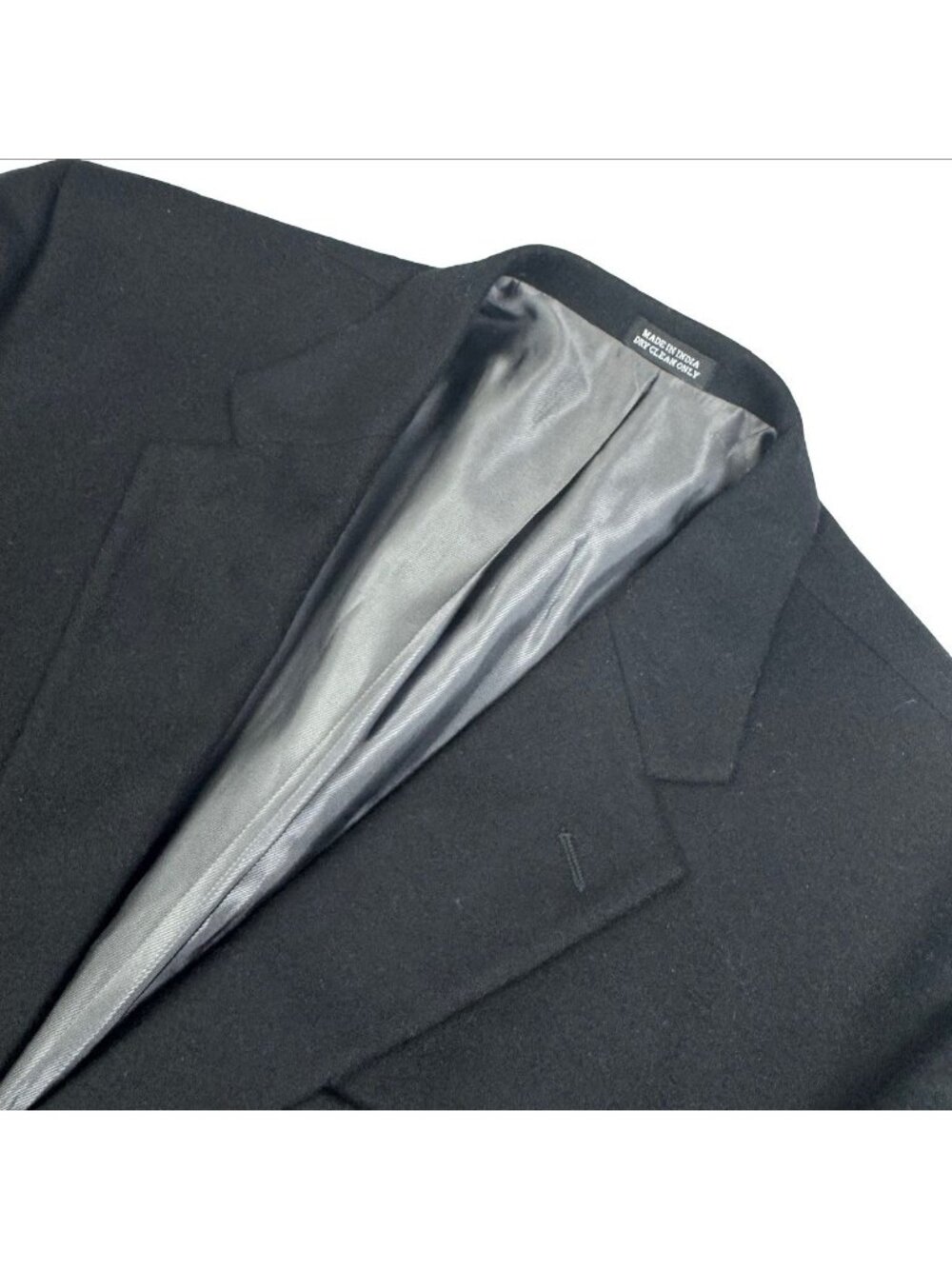 Oscar de la Renta Men’s Wool Blend 2-Button Blazer Jacket Black • 46L